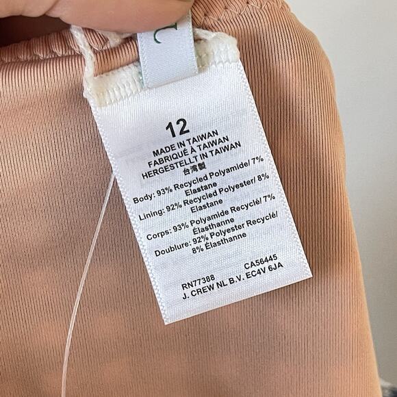 NWT J.Crew Gingham Ruched Ruffle One-Piece Swimsuit Womens Size 12 Blue White - Picture 12 of 12